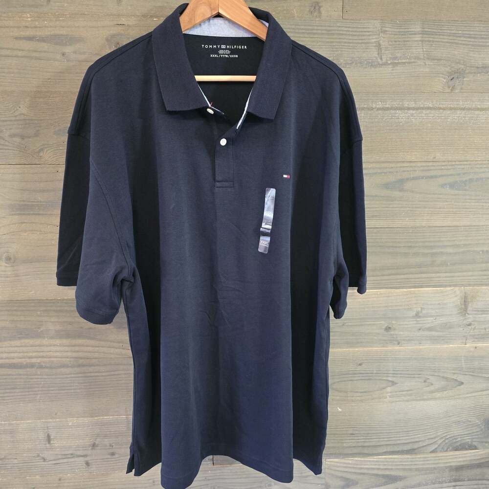 Tommy Hilfiger Classic Fit Men's Polo Blue XXXL Business Casual Golf Preppy